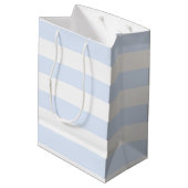 Baby Boy Baby shower Cute Owl Blue Gift Bag Medium Cadeauzakje (Achterkant Gekanteld)