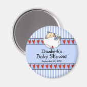 Baby Boy Baby shower Favor Magnet (Voorkant / Achterkant)
