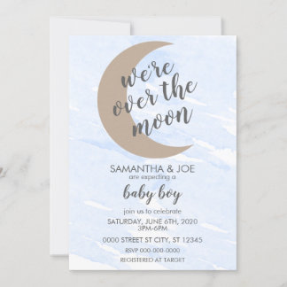 BABY BOY BABY SHOWER INVITATION KAART