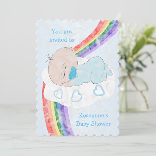 Baby Boy Baby shower Kaart (Staand voorkant)