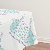 Baby boy baby shower olifant tafelkleed (Voorbeeld)
