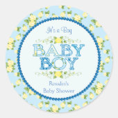 Baby Boy Baby shower Stickers (Voorkant)
