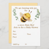 Baby Boy Baby shower uitnodiging (Voorkant / Achterkant)