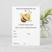 Baby Boy Baby shower uitnodiging (Staand voorkant)
