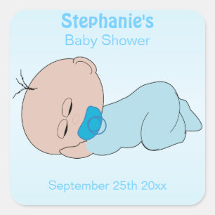 Baby Boy Baby shower Vierkante Sticker