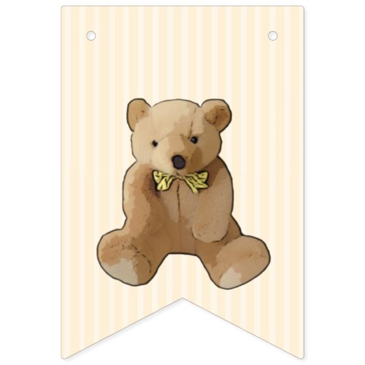Baby Boy Baby Teddy Bear Party Banner (Derde vlag)