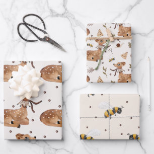 Baby Boy Baby Wild Animal Inpakpapier Vel