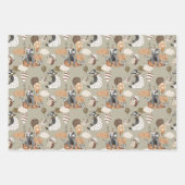 Baby Boy Baby Wild Animal Inpakpapier Vel (Voorkant 3)