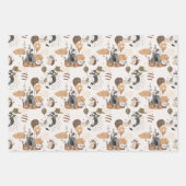 Baby Boy Baby Wild Animal Inpakpapier Vel (Voorkant 3)