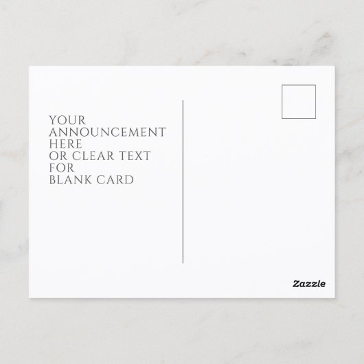 Baby Boy Balloon Zwangerschap Aankondiging Briefka Briefkaart (Achterkant)