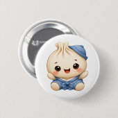 Baby boy bao knoop ronde button 5,7 cm (Voorkant /achterkant)