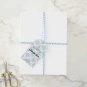 Baby Boy Baptism blauw Dank je Cadeaulabel (Met Touw)