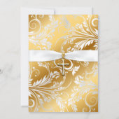 Baby Boy Baptism Christening Gold Cross Kaart (Achterkant)