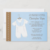 Baby Boy Baptism/Christening Inture Kaart (Voorkant)