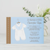 Baby Boy Baptism/Christening Inture Kaart (Staand voorkant)