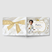 Baby Boy Baptism Christening White en Gold Cross Gastenboek (Volledig)