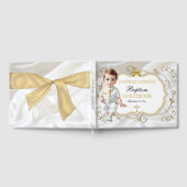 Baby Boy Baptism Christening White en Gold Cross Gastenboek (Volledig)