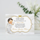 Baby Boy Baptism Communauteit Dank je Bedankkaart (Staand voorkant)