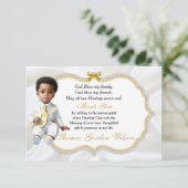 Baby Boy Baptism Communauteit Dank je wel Bedankkaart (Staand voorkant)