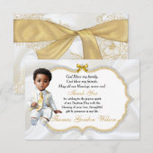 Baby Boy Baptism Communauteit Dank je wel Bedankkaart (Voorkant / Achterkant)