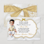 Baby Boy Baptism Communauteit Dank je wel Bedankkaart (Voorkant / Achterkant)