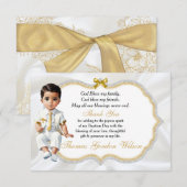 Baby Boy Baptism Communauteit Dank je wel Bedankkaart (Voorkant / Achterkant)