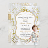 Baby Boy Baptism Commune Christening Bible Kaart (Voorkant / Achterkant)