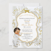 Baby Boy Baptism Commune Christening Bible Kaart (Voorkant)