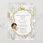 Baby Boy Baptism Commune Christening Bible Kaart (Voorkant / Achterkant)