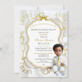 Baby Boy Baptism Commune Christening Bible Kaart (Voorkant)