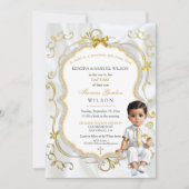 Baby Boy Baptism Communion Christening Kaart (Voorkant)