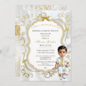 Baby Boy Baptism Communion Christening Kaart (Voorkant / Achterkant)