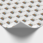 , Baby Boy Baptism Noah's Ark Cadeaupapier (Hoek)