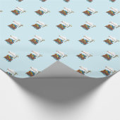 , Baby Boy Baptism Noah's Ark Cadeaupapier (Hoek)