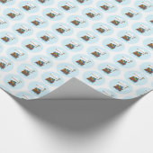 , Baby Boy Baptism Noah's Ark Cadeaupapier (Hoek)