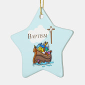 , Baby Boy Baptism Noah's Ark Keramisch Ornament (Links)