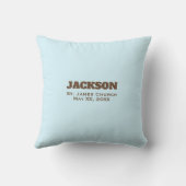 , Baby Boy Baptism Noah's Ark Kussen (Achterkant)