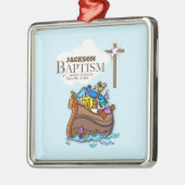, Baby Boy Baptism Noah's Ark Metalen Ornament (Links)