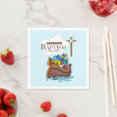 , Baby Boy Baptism Noah's Ark Servetten (Insitu)