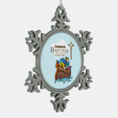 , Baby Boy Baptism Noah's Ark Tin Sneeuwvlok Ornament (Links)