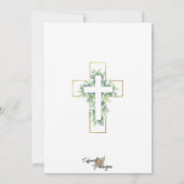 Baby Boy Baptism Uitnodiging (Achterkant)