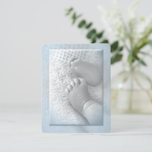 Baby Boy Baptism Uitnodiging (Staand voorkant)