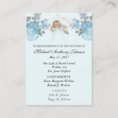 Baby Boy Baptismal Herdenking Heilige Kaart Plaatskaartje (Voorkant)