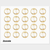 Baby Boy Baptisme Gold Cross Ronde Sticker (Vel)