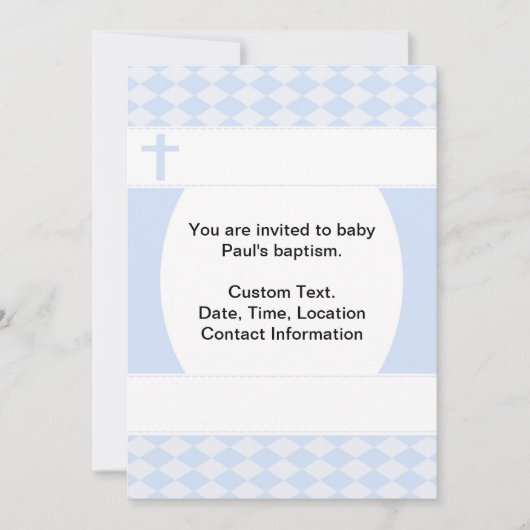 Baby Boy Baptisme Kaart (Voorkant)
