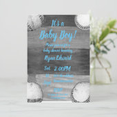Baby Boy Baseball thema baby shower Kaart (Staand voorkant)