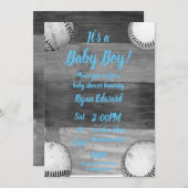 Baby Boy Baseball thema baby shower Kaart (Voorkant / Achterkant)