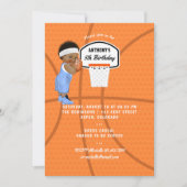 Baby Boy Basketball Birthday Party Kaart (Voorkant)