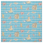 Baby Boy Bath Time on Blue Harlequin Stof (Swatch)