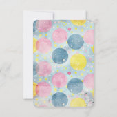 Baby Boy Bee In A Flower Shower  Kaart (Achterkant)